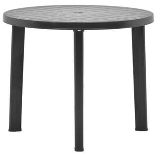 Table De Jardin Anthracite 89 Cm Plastique