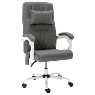 Chaise De Bureau De Massage Gris Similicuir