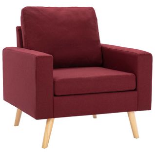 Fauteuil Rouge Bordeaux Tissu