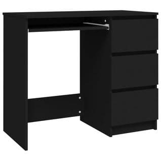 Bureau Noir 90x45x76 Cm Aggloméré