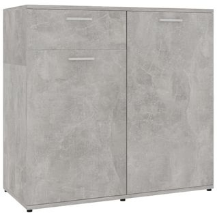 Buffet Gris Béton 80x36x75 Cm Aggloméré