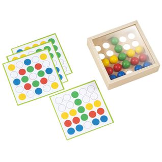 Apprendre Les Mathématiques - Plateau En Mosaïque Avec Des Balles Colorées