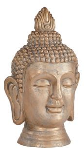 Tête Bouddha antique H.74 cm  Doré antique