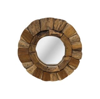 Miroir Mural - Teck Naturel 40*40*4cm