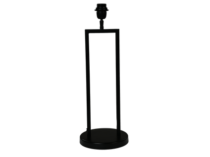 Lampe De Table - Métal - Thermolaqué Noir - 20x20x55 Cm