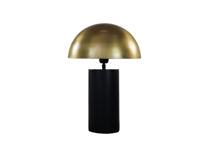 Lampe De Table Avec Abat-jour - Métal - Noir/or - 30x30x45 Cm