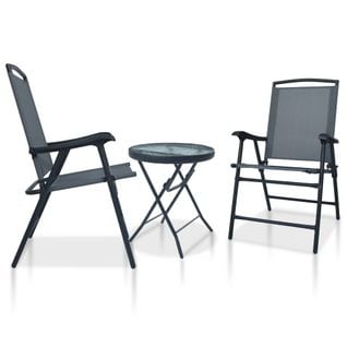 Ensemble De Bistro 3 PCs Gris Acier