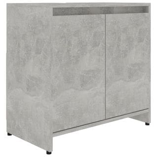 Meuble Sous-Vasque De Salle De Bain Gris Béton 60x33x61 Cm Aggloméré