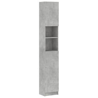 Colonne De Salle De Bain Gris Béton 32x25,5x190 Cm Aggloméré