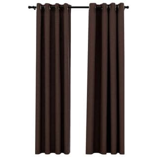 Rideaux Occultants Aspect Lin Avec Oeillets 2pcs Taupe 140x225cm