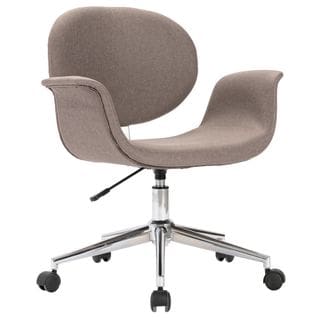 Chaise Pivotante De Bureau Taupe Tissu