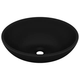 Lavabo ovale Noir mat 40x33 cm Céramique
