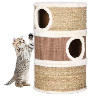 Tonneau À Gratter Pour Chats 60 Cm Herbiers Marins