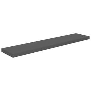 Étagère Murale Flottante Gris Brillant 120x23,5x3,8 Cm Mdf