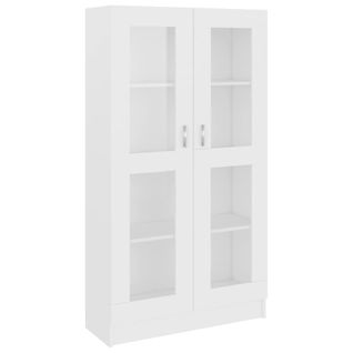 Armoire À Vitrine Blanc 82,5x30,5x150 Cm Bois D'ingénierie