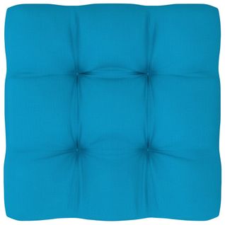Coussin De Palette Bleu 60x60x10 Cm Tissu