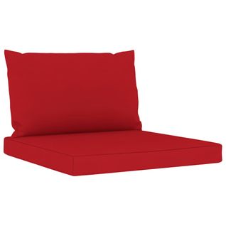 Coussins De Palette 2 PCs Rouge Tissu Oxford