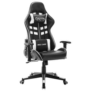 Fauteuil Gamer Noir Et Blanc Cuir Artificiel