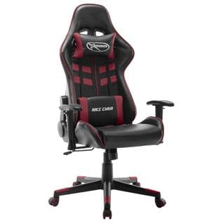 Fauteuil Gamer Noir Et Rouge Bordeaux Cuir Artificiel