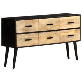 Buffet 110x33x64 Cm Bois De Manguier Massif