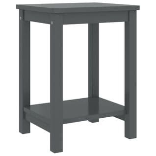 Table De Chevet Gris Foncé 35x30x47 Cm Bois De Pin Massif