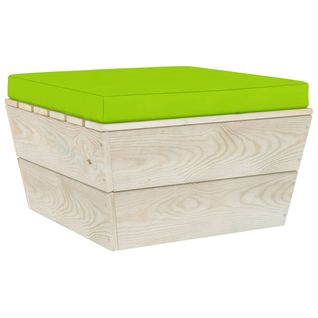 Repose-pied Palette De Jardin Avec Coussin Épicéa Imprégné