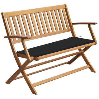 Banc De Jardin Avec Coussin 120 Cm Bois D'acacia Massif