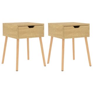 Tables De Chevet 2 PCs Chêne Sonoma 40x40x56 Cm Aggloméré