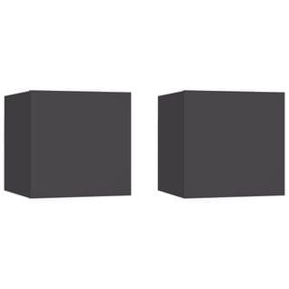 Meubles Tv Muraux 2 Pcs Gris 30,5x30x30 Cm