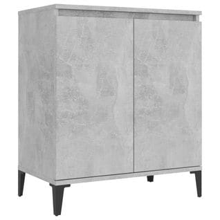 Buffet Gris Béton 60x35x70 Cm Aggloméré