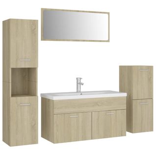 Ensemble De Meubles De Salle De Bain Chêne Sonoma Aggloméré