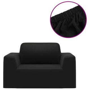 Housse Extensible De Canapé Noir Jersey De Polyester