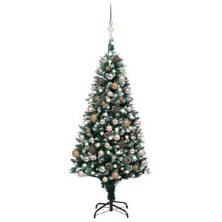 Arbre De Noël Artificiel Pré-éclairé/boules Pommes De Pin 150cm