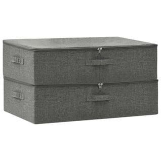 Boîtes De Rangement 2 PCs Tissu 70x40x18 Cm Anthracite