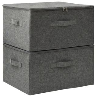 Boîtes De Rangement 2 PCs Tissu 43x34x23 Cm Anthracite