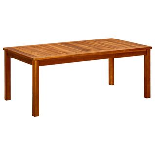 Table Basse De Jardin 110x60x45 Cm Bois Solide D'acacia