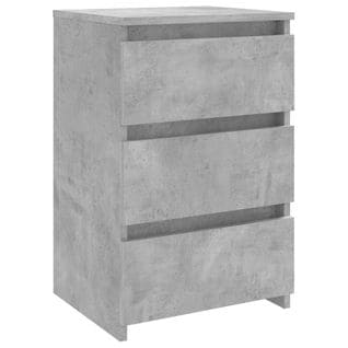 Table De Chevet Gris Béton 40x35x62,5 Cm Aggloméré