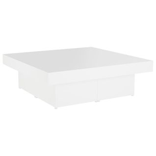 Table Basse Blanc 90x90x28 Cm Aggloméré
