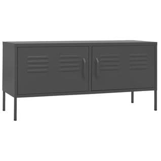 Meuble TV Anthracite 105x35x50 Cm Acier