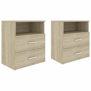 Tables De Chevet 2 PCs Chêne Sonoma 50x32x60 Cm