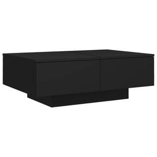 Table Basse Noir 90x60x31 Cm Aggloméré