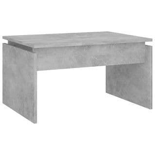 Table Basse Gris Béton 68x50x38 Cm Aggloméré