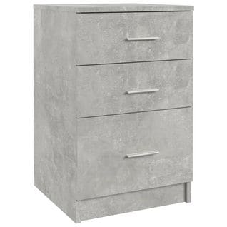 Table De Chevet Gris Béton 40x40x63 Cm Bois Contreplaqué