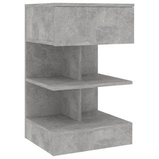 Table De Chevet Gris Béton 40x35x65 Cm Aggloméré