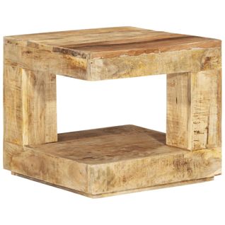 Table Basse 45x45x40 Cm Bois De Manguier Massif