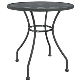 Table De Jardin Ø80x72 Cm Maille Métallique Anthracite