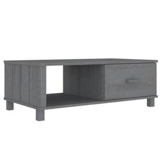 Table Basse Hamar Gris Foncé 100x55x35 Cm Bois Massif De Pin