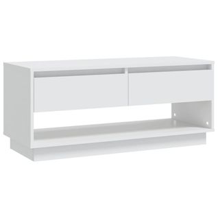 Meuble TV Blanc 102x41x44 Cm Aggloméré