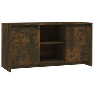 Meuble TV Chêne Fumé 102x37,5x52,5 Cm Aggloméré