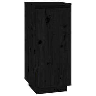 Armoire à Chaussures Noir 35x35x80 Cm Bois De Pin Massif